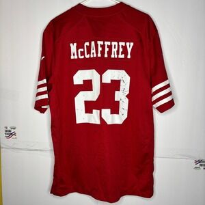 San Francisco 49ers Christian McCaffrey 23 Red NFL Jersey Large Nike On‎ Field